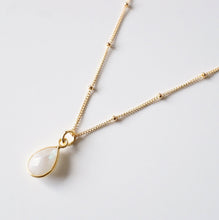 Load image into Gallery viewer, Moonstone Teardrop Gold Necklace (Isla) // Gift for her // Minimalist jewellery //