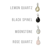 Load image into Gallery viewer, Black Spinel Gemstone Teardrop Sterling Silver Necklace (Isla) // Gift for her // Minimalist necklace //