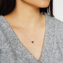 Load image into Gallery viewer, Herkimer Diamond Trio necklace on 14K Gold-fill or Sterling Silver Chain (Camila) // Gift for her // Handmade jewelry // Minimalist jewelry