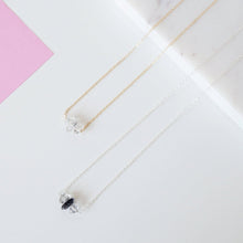 Load image into Gallery viewer, Herkimer Diamond Trio necklace on 14K Gold-fill or Sterling Silver Chain (Camila) // Gift for her // Handmade jewelry // Minimalist jewelry
