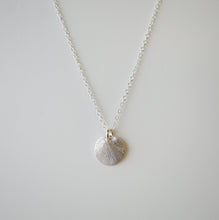 Load image into Gallery viewer, Sterling Silver Textured Coin on sterling silver Necklace (Medium Size) 