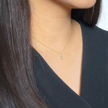 Load image into Gallery viewer, Tiny moonstone on Gold Necklace (Cira) // Gift for sister // Present for mom // Dainty necklace