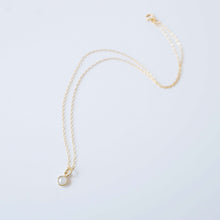 Load image into Gallery viewer, Tiny Pink Rose Quartz Gemstone on 14K Gold Fill Necklace (Cira) // February Birthstone // Gift for sister // Present for Girlfriend