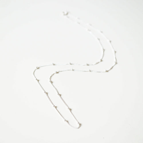 Dainty Silver Satellite Necklace 