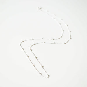 Dainty Silver Satellite Necklace 