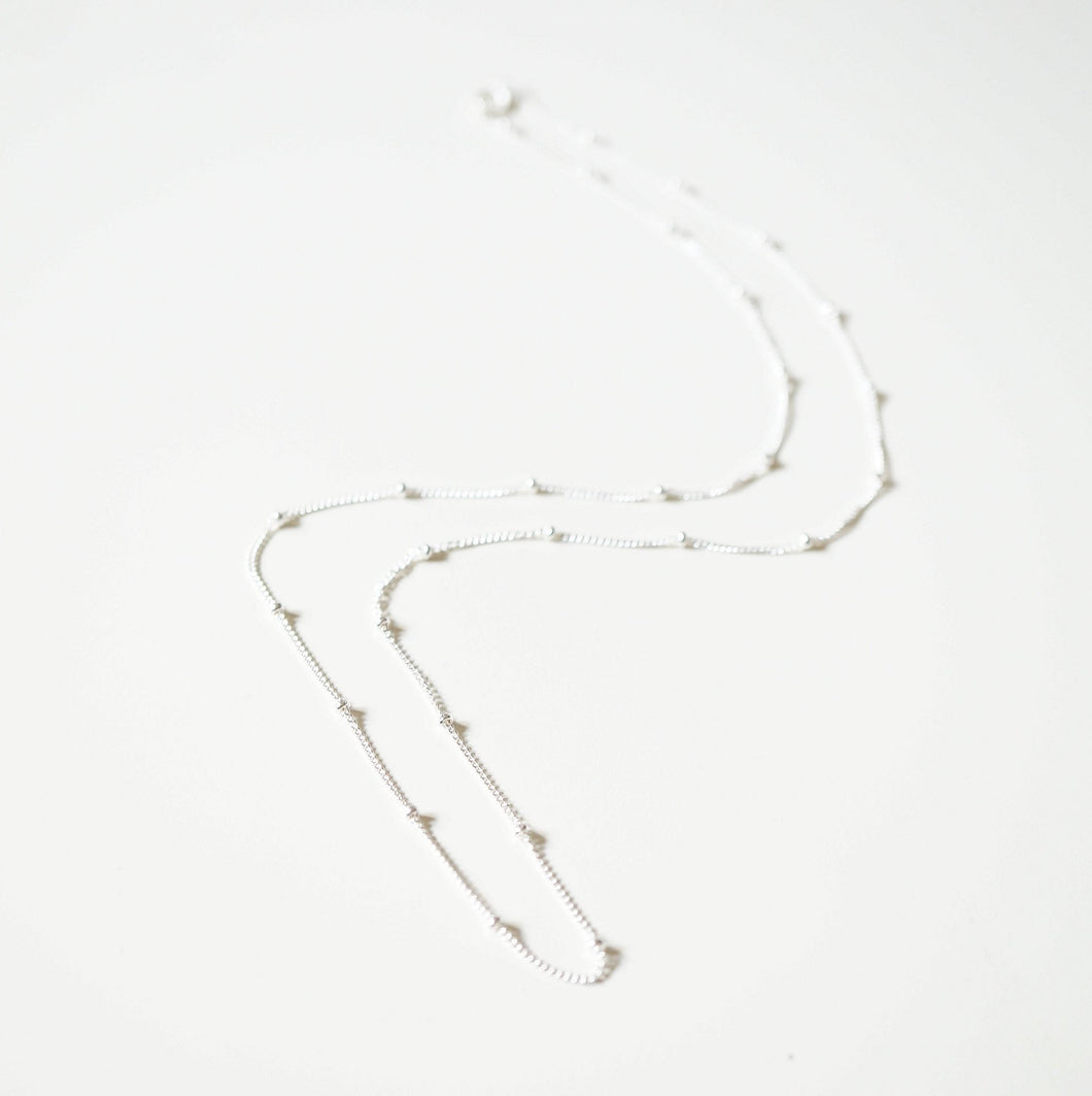 Dainty Silver Satellite Necklace 
