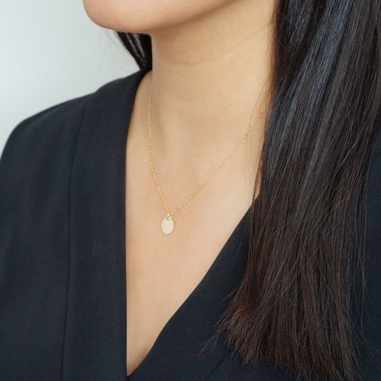 Gold Coin on 14K Gold-fill Necklace (Melanie) 