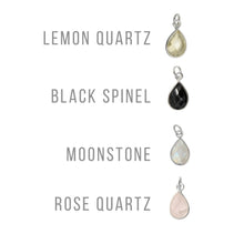 Load image into Gallery viewer, Rose Quartz Teardrop Sterling Silver Necklace (Arosa) // Gift for her // Minimalist jewellery //