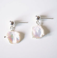 Load image into Gallery viewer, Keshi Pearl Sterling Silver Stud Earrings (Sirius) 