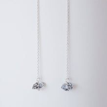 Load image into Gallery viewer, Herkimer Diamond and Sterling Silver Threader Earrings (Emery) // Gifts for her // Handmade jewelry // minimalist earrings