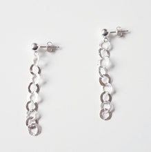 Load image into Gallery viewer, Silver textured earrings on sterling silver studs (Altair) 