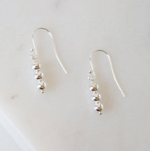 Load image into Gallery viewer, Trio Sterling Silver Orb Drop Earrings (Nora) 