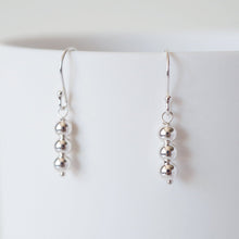 Load image into Gallery viewer, Trio Sterling Silver Orb Drop Earrings (Nora) 