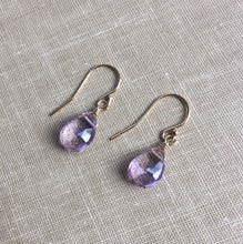 Load image into Gallery viewer, Violet Ametrine Gemstone Earrings with 14K Gold-fill Earwires (Cecile) 