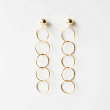 Load image into Gallery viewer, Gold loop earrings on 14K Gold studs (Luxa) 
