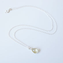 Load image into Gallery viewer, Lemon Quartz Teardrop Sterling Silver Necklace (Cannes) // Gift for her // Minimalist jewellery //