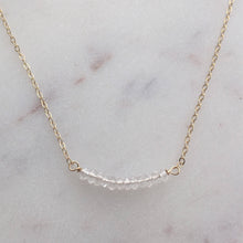 Load image into Gallery viewer, Quartz Crystal Gemstone necklace on 14K Gold-fill chain (Tristan) 