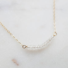 Load image into Gallery viewer, Quartz Crystal Gemstone necklace on 14K Gold-fill chain (Tristan) 