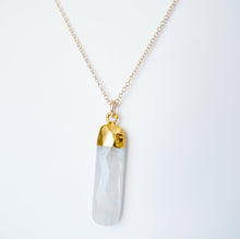 Load image into Gallery viewer, Moonstone Pendant and Gold Necklace (Aspen) // Gift for her // Minimalist jewellery // June birthstone
