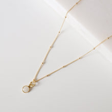 Load image into Gallery viewer, Tiny moonstone on Gold Necklace (Cira) // Gift for sister // Present for mom // Dainty necklace