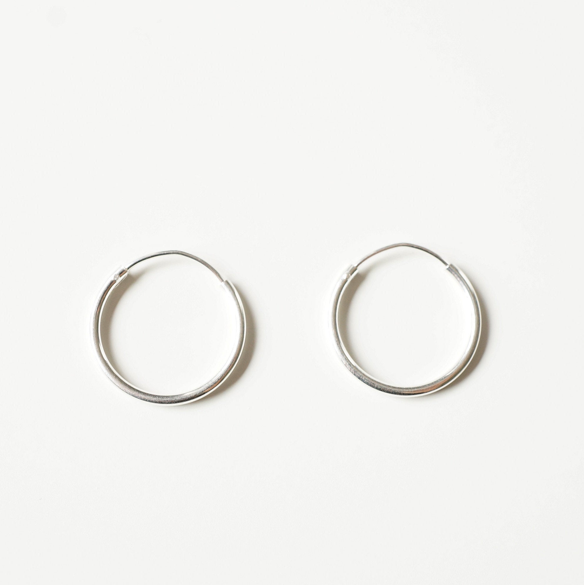 Sterling Silver Small Hoop Earrings (Miro) 
