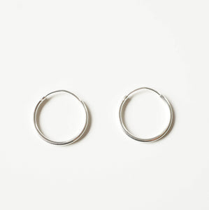 Sterling Silver Small Hoop Earrings (Miro) 