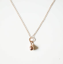 Load image into Gallery viewer, Rose Gold Tear drop Necklace (Rania) // Gift for sister // Present for mom // Dainty necklace
