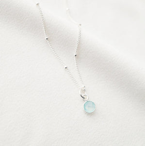 Tiny peridot stone on Sterling silver Necklace (Cira) // Gift for sister // Present for mom // Dainty necklace