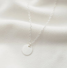 Load image into Gallery viewer, Tiny Silver Coin on Sterling silver Necklace (Cait) 