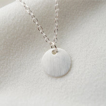 Load image into Gallery viewer, Tiny Silver Coin on Sterling silver Necklace (Cait) 