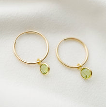 Load image into Gallery viewer, Quartz Gold Hoop Earrings (Valais)
