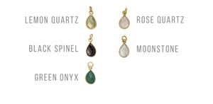 Black Spinel Gemstone Gold Large Hoop Earrings (Nuova) // Gifts for her // Handmade earrings // Minimalist jewelry