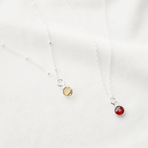 Tiny peridot stone on Sterling silver Necklace (Cira) // Gift for sister // Present for mom // Dainty necklace