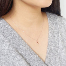 Load image into Gallery viewer, Rose Gold Tear drop Necklace (Rania) // Gift for sister // Present for mom // Dainty necklace