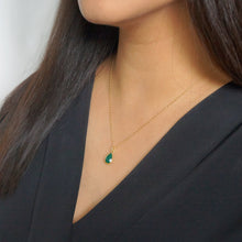 Load image into Gallery viewer, Green Onyx Teardrop Gold Necklace (Toma) // Gift for her // Minimalist jewellery //
