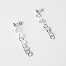 Load image into Gallery viewer, Silver textured earrings on sterling silver studs (Altair) 