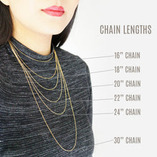 Load image into Gallery viewer, Quartz Crystal Gemstone necklace on 14K Gold-fill chain (Tristan) 