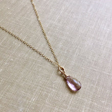 Load image into Gallery viewer, Violet Ametrine Gemstone Necklace with 14K Gold-fill Chain (Charlotte) // Gift for her // Handmade jewelry // Everyday necklace