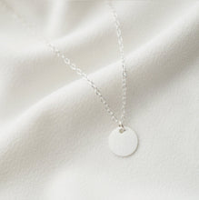 Load image into Gallery viewer, Tiny Silver Coin on Sterling silver Necklace (Cait) 