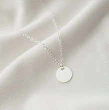 Load image into Gallery viewer, Tiny Silver Coin on Sterling silver Necklace (Cait) 