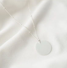 Load image into Gallery viewer, Large Silver Coin on Sterling silver Necklace (Dakota) 