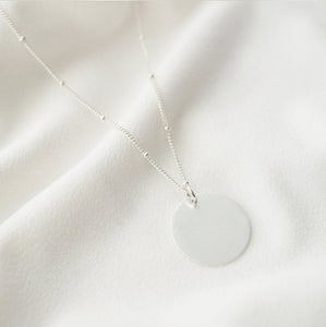 Large Silver Coin on Sterling silver Necklace (Dakota) 
