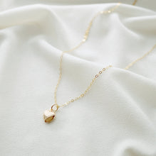 Load image into Gallery viewer, Tiny Sterling Silver Heart Necklace (Clementine) // Heart Charm // Gift for her // Minimalist jewelry