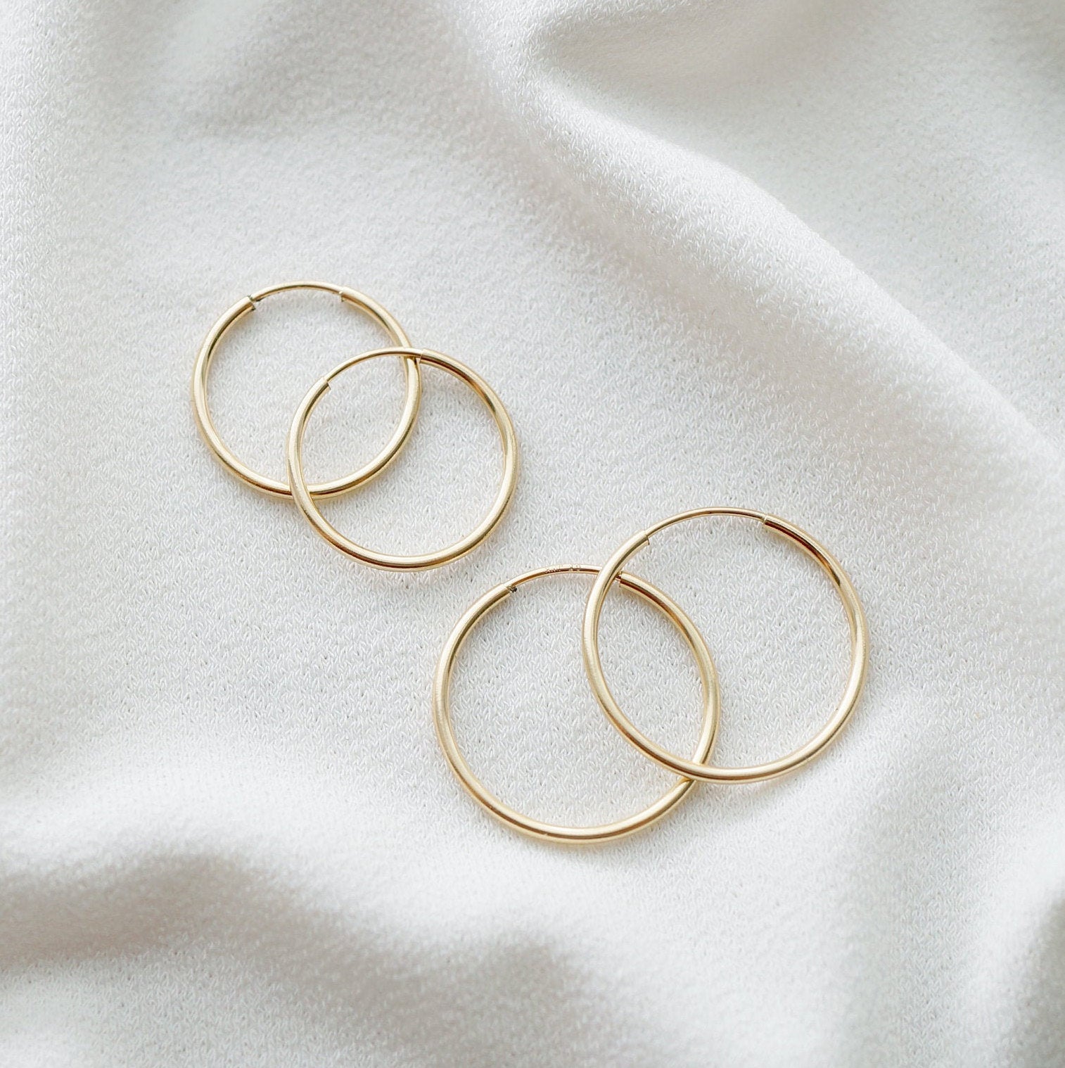 Rose Gold Small Hoop Earrings (Miro) 