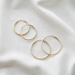 Rose Gold Small Hoop Earrings (Miro) 
