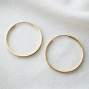 Rose Gold Small Hoop Earrings (Miro) 
