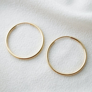 Gold Small Hoop Earrings (Miro) 