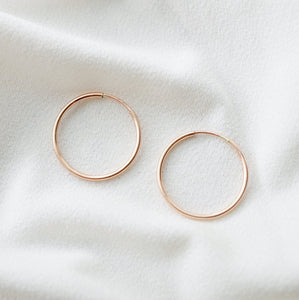 Rose Gold Small Hoop Earrings (Miro) 
