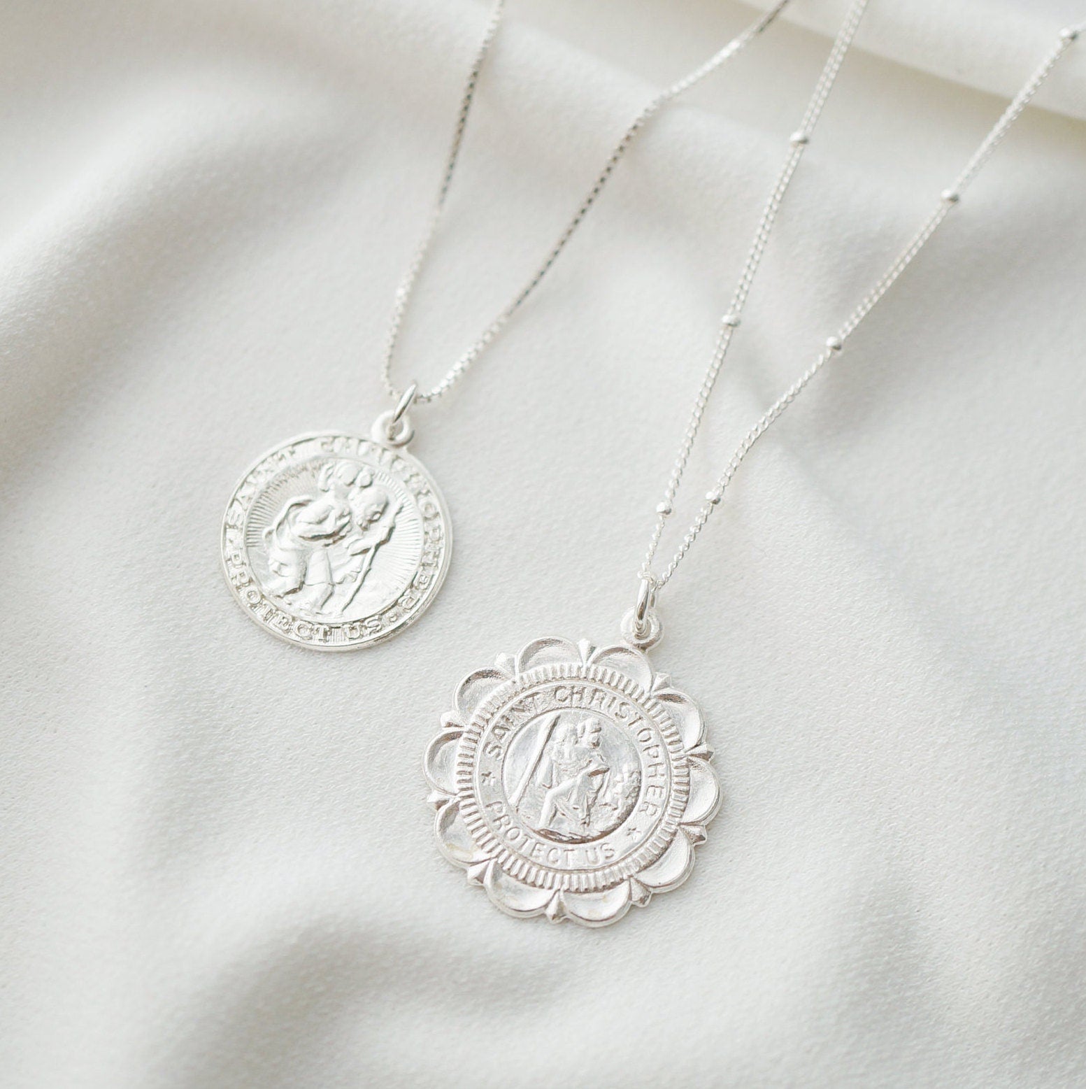 Traveler's Gold Coin Medallion Necklace (St Christopher Luxe) // 14K Gold filled // Gold Coin Jewelry // Minimalist jewelry