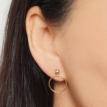 Load image into Gallery viewer, Dainty Gold Infinity Circle Stud Earrings (Lazio) // Gifts for her // Dainty earrings